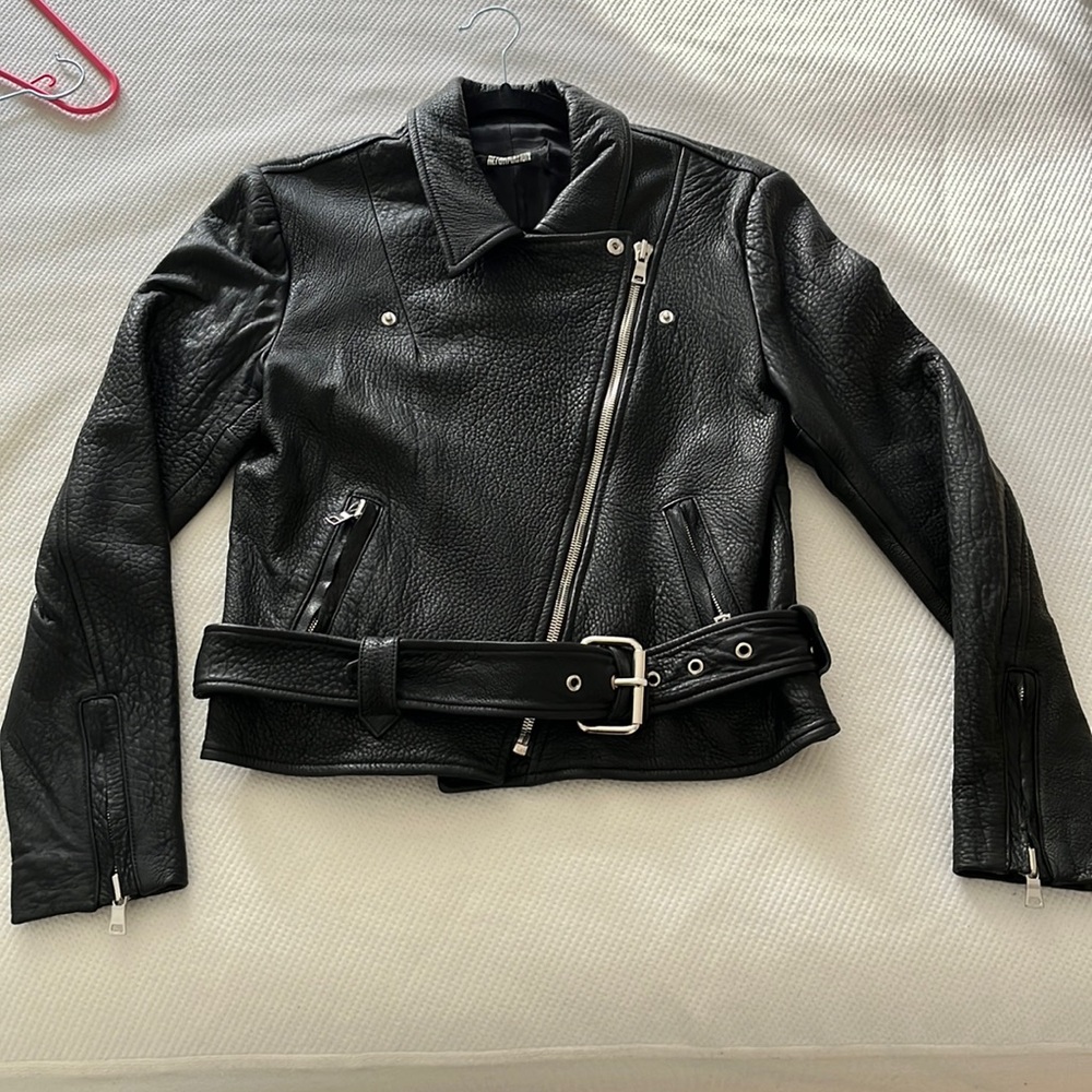 Reformation leather biker jacket, S